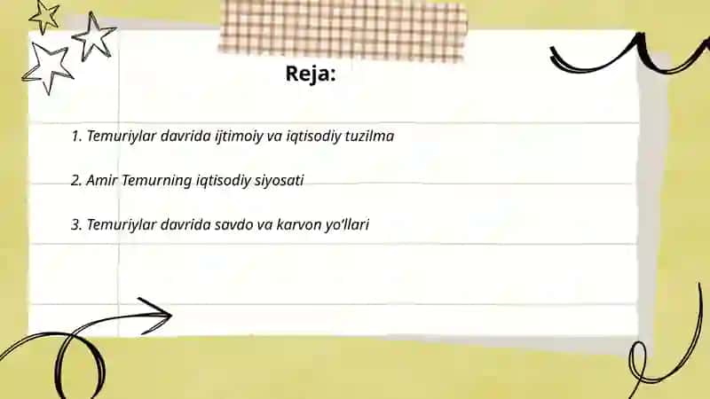 O’RTA OSIYODA TEMURIYLAR DAVRIGACHA VA AMIR TEMUR VA TEMURIYLAR DAVRIDAGI IQTISODIY G‘OYALAR VA IQTISODIY SIYOSAT 2