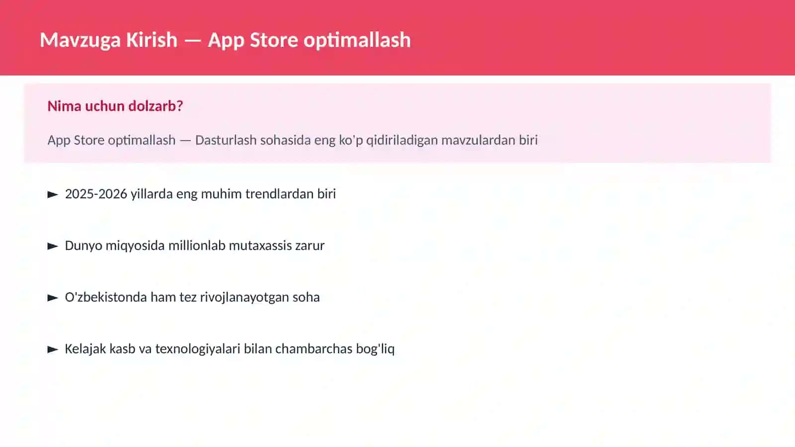 App Store optimallash 2