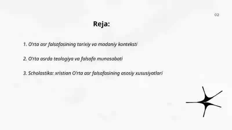 O’rta asr falsafasi haqida esse tayyorlash 2