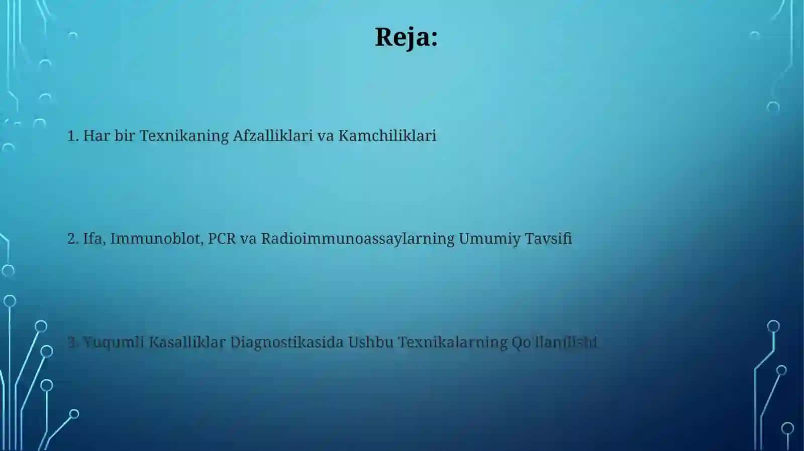 PCR texnikasi va infektsion kasalliklar diagnostikasida qo'llanilishi 2