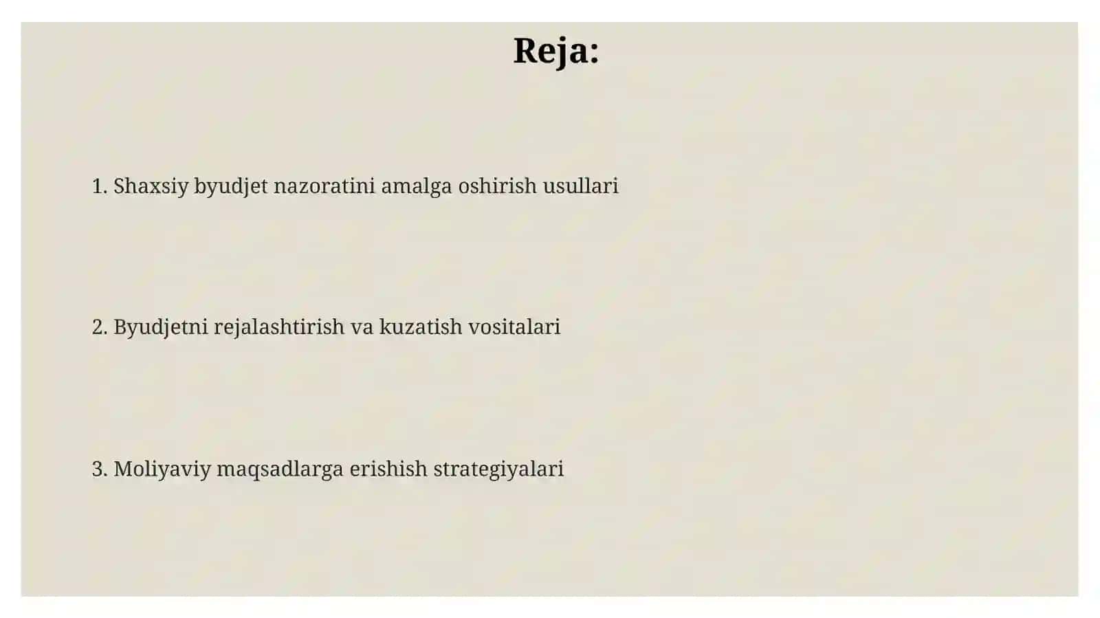 Shaxsiy byudjet nazoratini amalga oshirish yo'llari 2