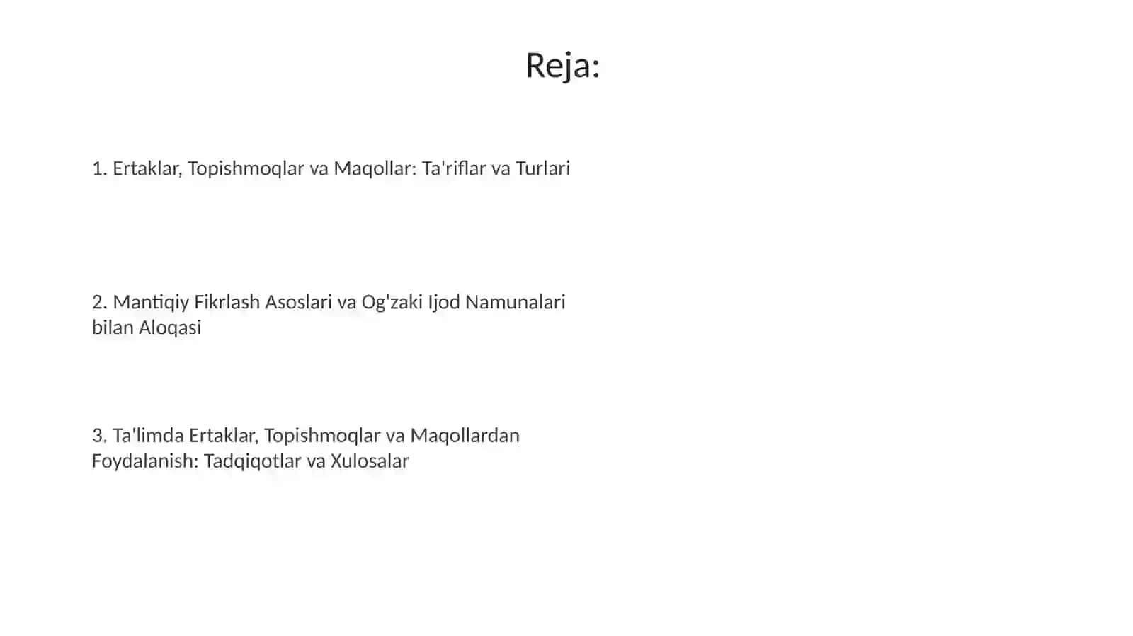 Ertaklar, Topishmoqlar va Maqollar: Ta'riflar va Turlari 2