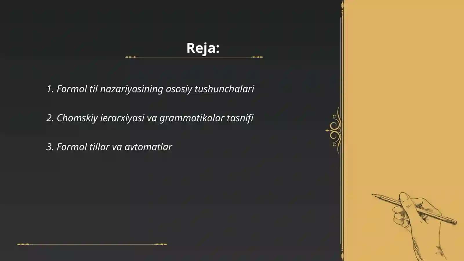 Formal til nazariyasi [Chomskiya talimoti] 2