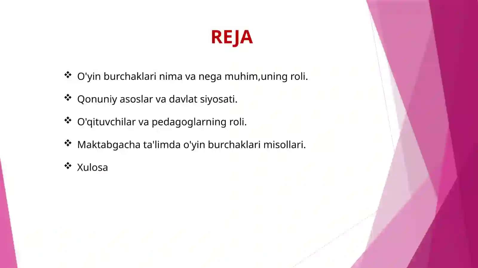 O'YIN BURCHAKLARI 2