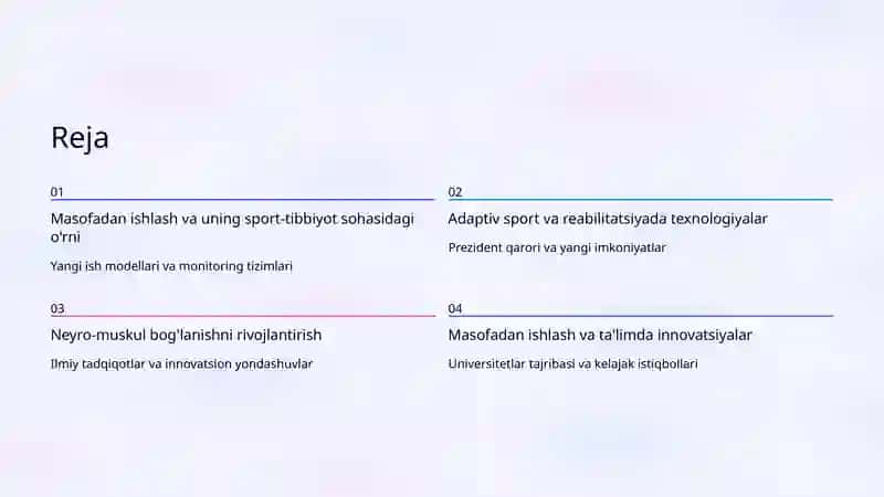 Masofadan ishlash. Sport va tibbiyotda texnologiyalar 2