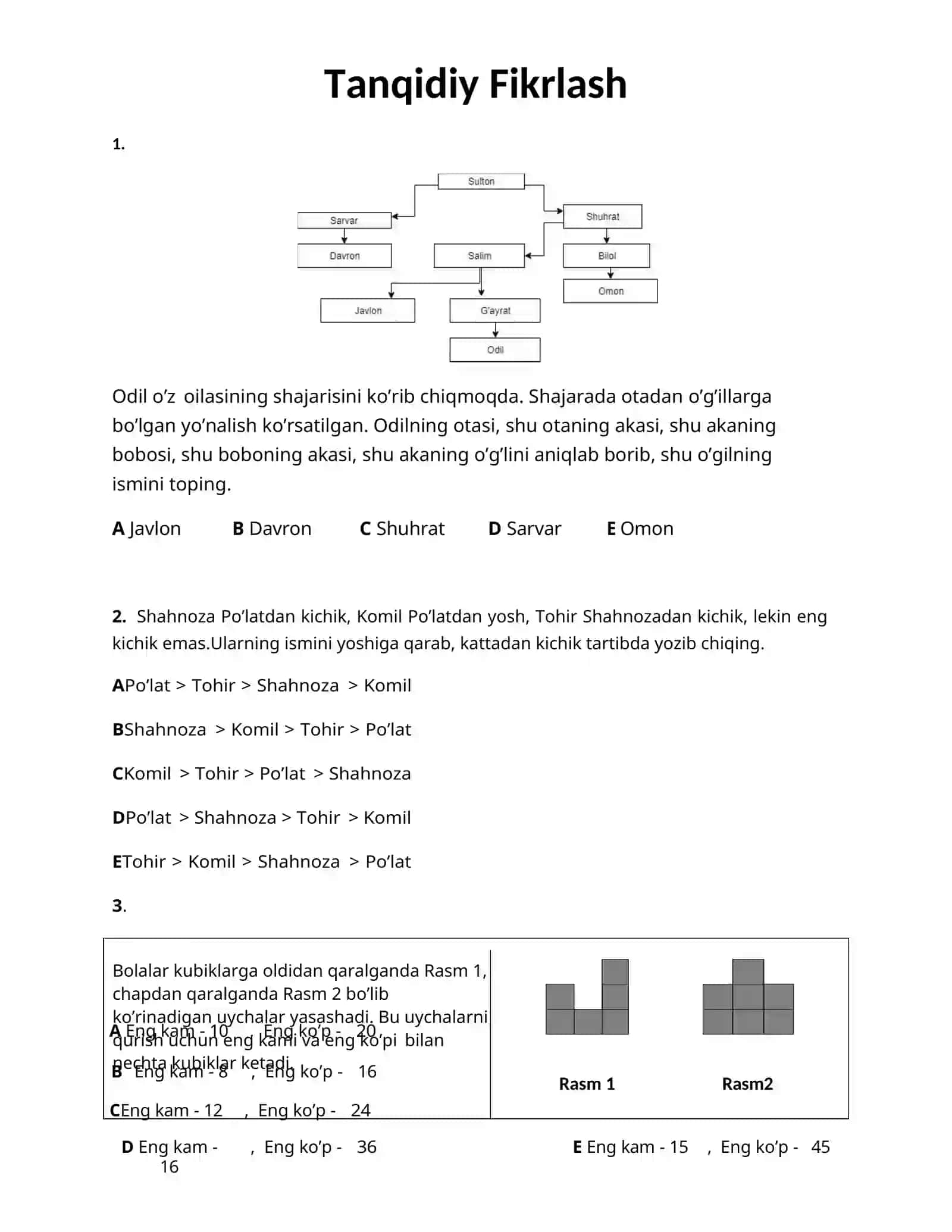 Blok test matematika 2