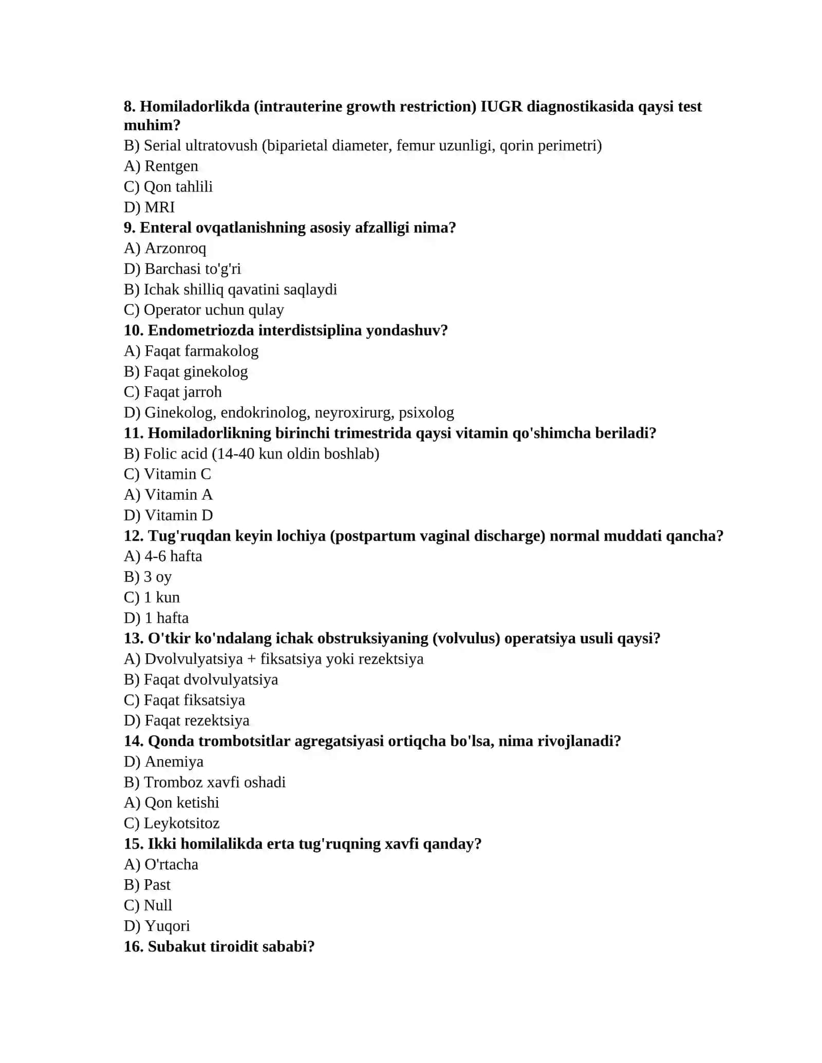 Siydik analizi savollari 2