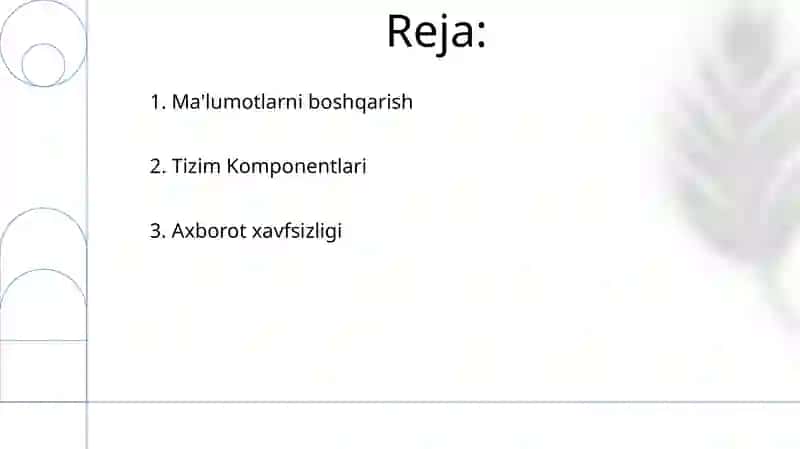 Axborot tizimlarining tushunchasi 2