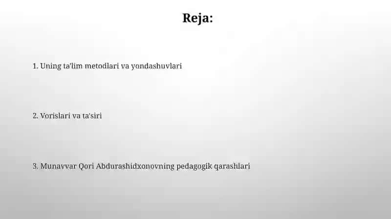 Munavvar Qori Abdurashidxonovning pedagogik qarashlari 2