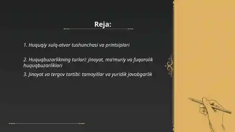 Huquqiy xulq-atvor 2