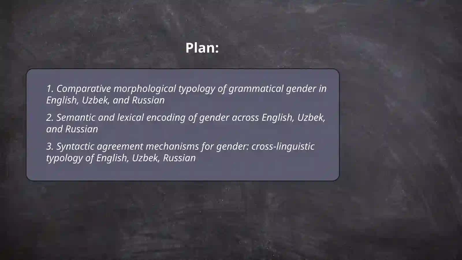 Gender Typology in Languages 2