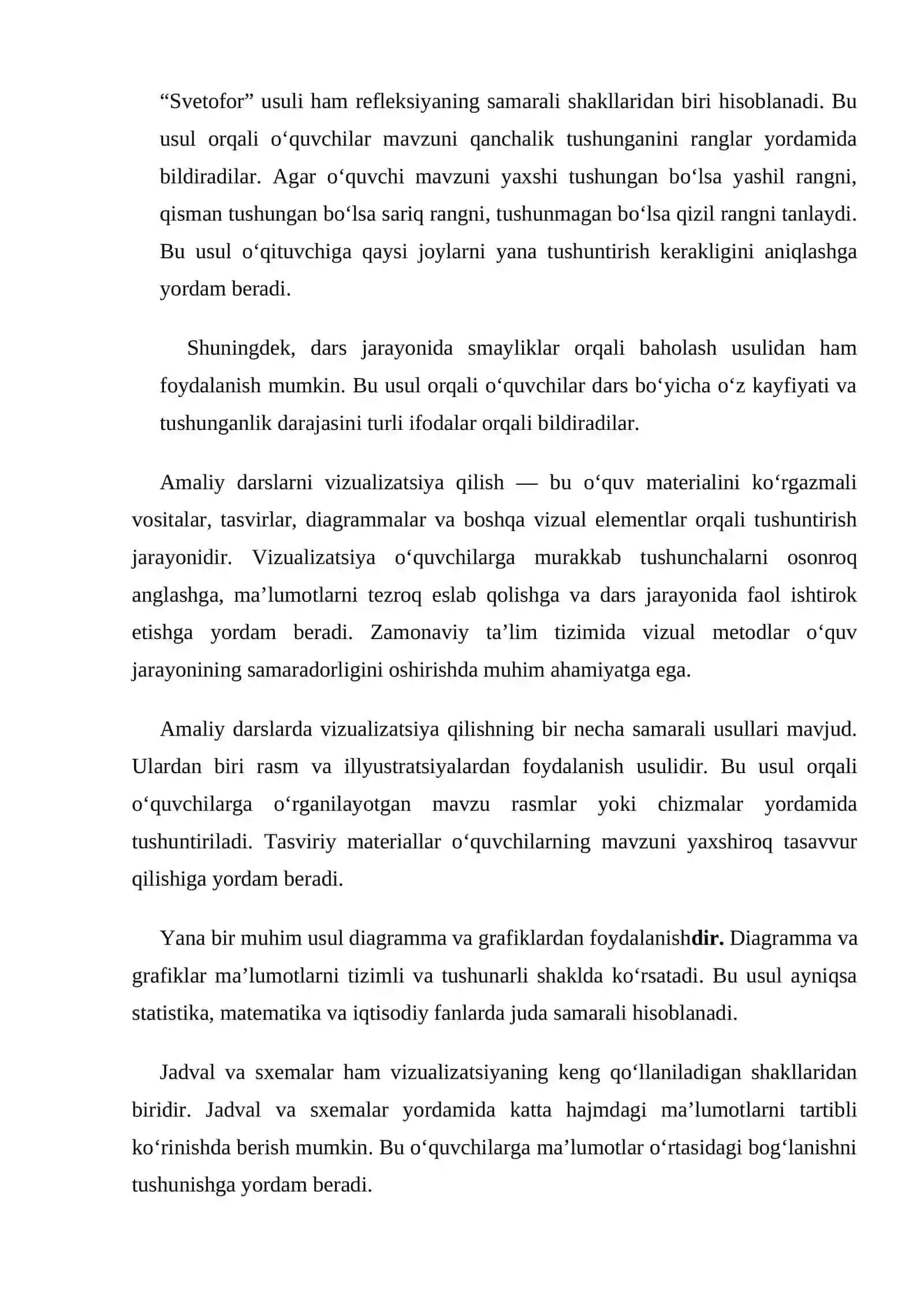 Dars jarayonida refleksiya usullarini qo’llash 2