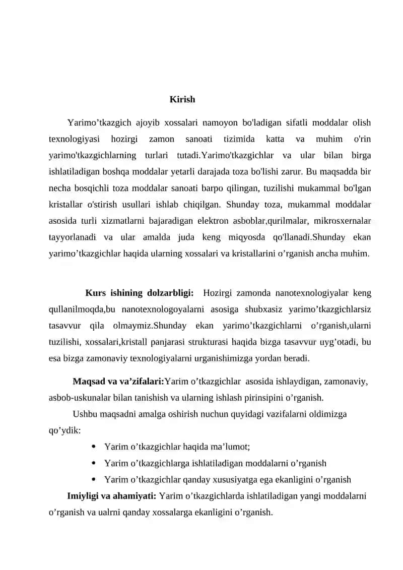 Yarim o’tkazgich materiallarining kristall panjarasi 2