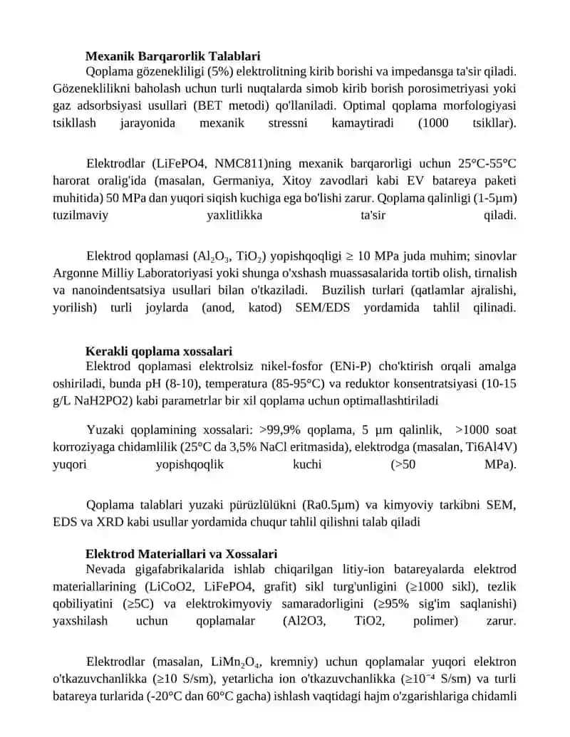 Elektrod va uning qoplamasi, qoplamaga qo'yilgan talablarni o'rganish 2