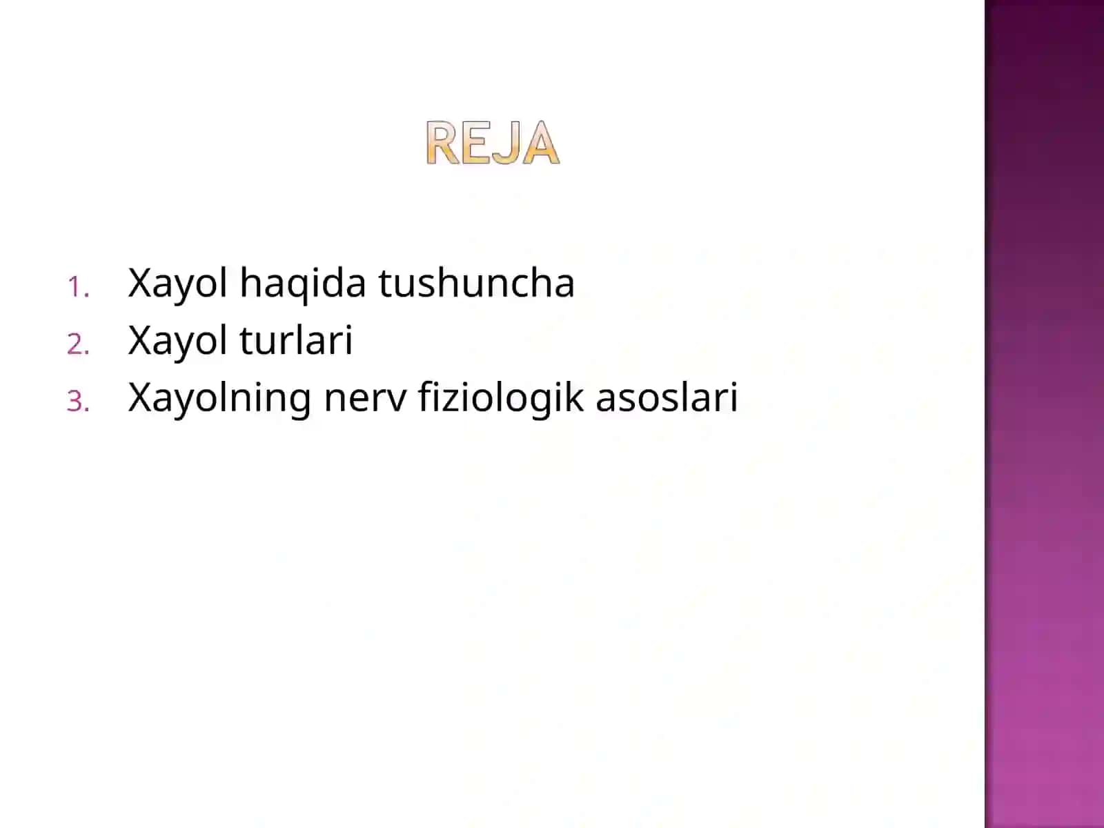 Xayol haqida tushuncha 2