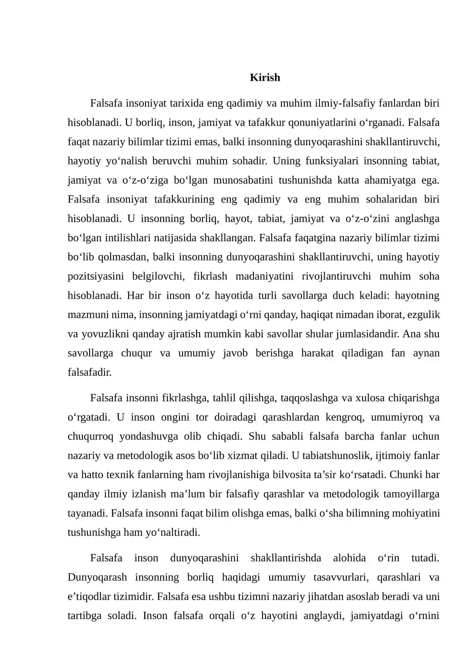 FALSAFANING FUNKSIYALARI 2