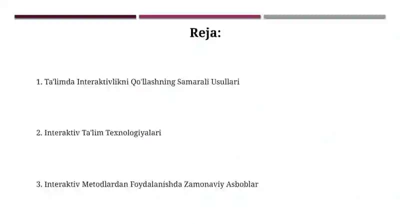 Ta'limda Interfaol Metodni Qo'llash Texnologiyalari 2