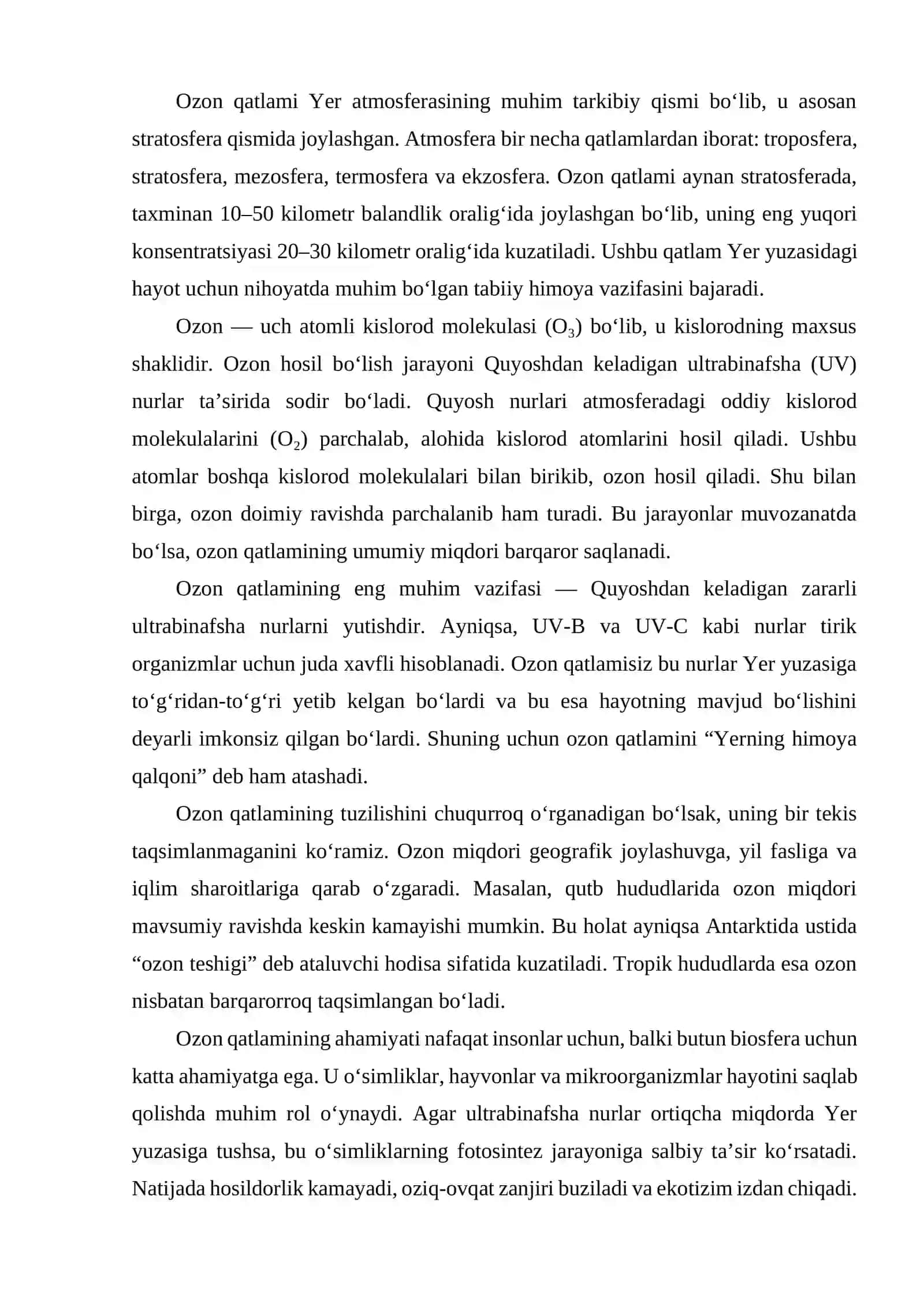 OZON QATLAMINING YEMIRILISHI VA UNING SALBIY OQIBATLARI 2
