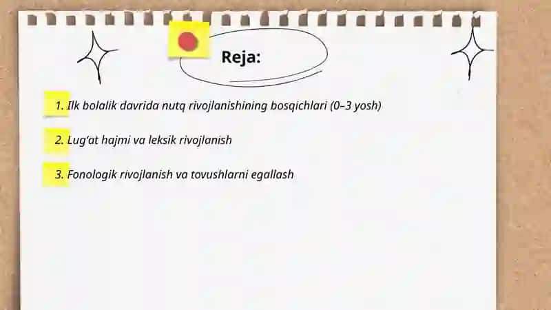 Ilk bolalik davrida nutq rivojlanishi 2