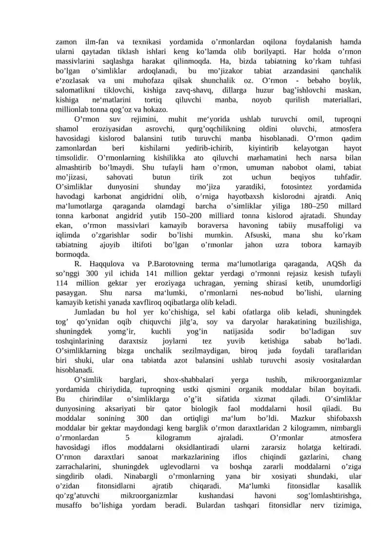BIOLOGIK RESURSLARNI MUHOFAZA QILISH 2