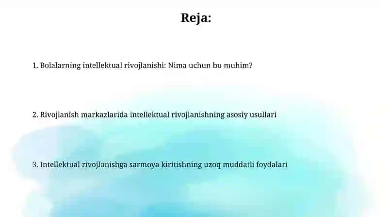 Bolalarni aqliy rivojlantirishning ahamiyati 2
