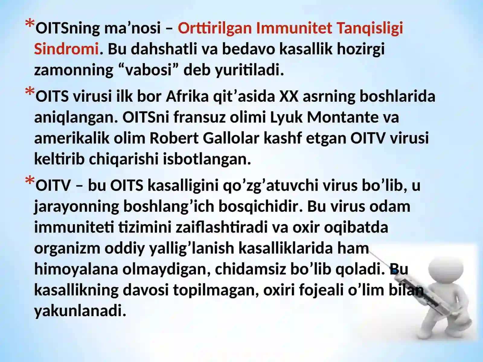 OITS kasalligi kelib chiqishi va belgilari qanday 2