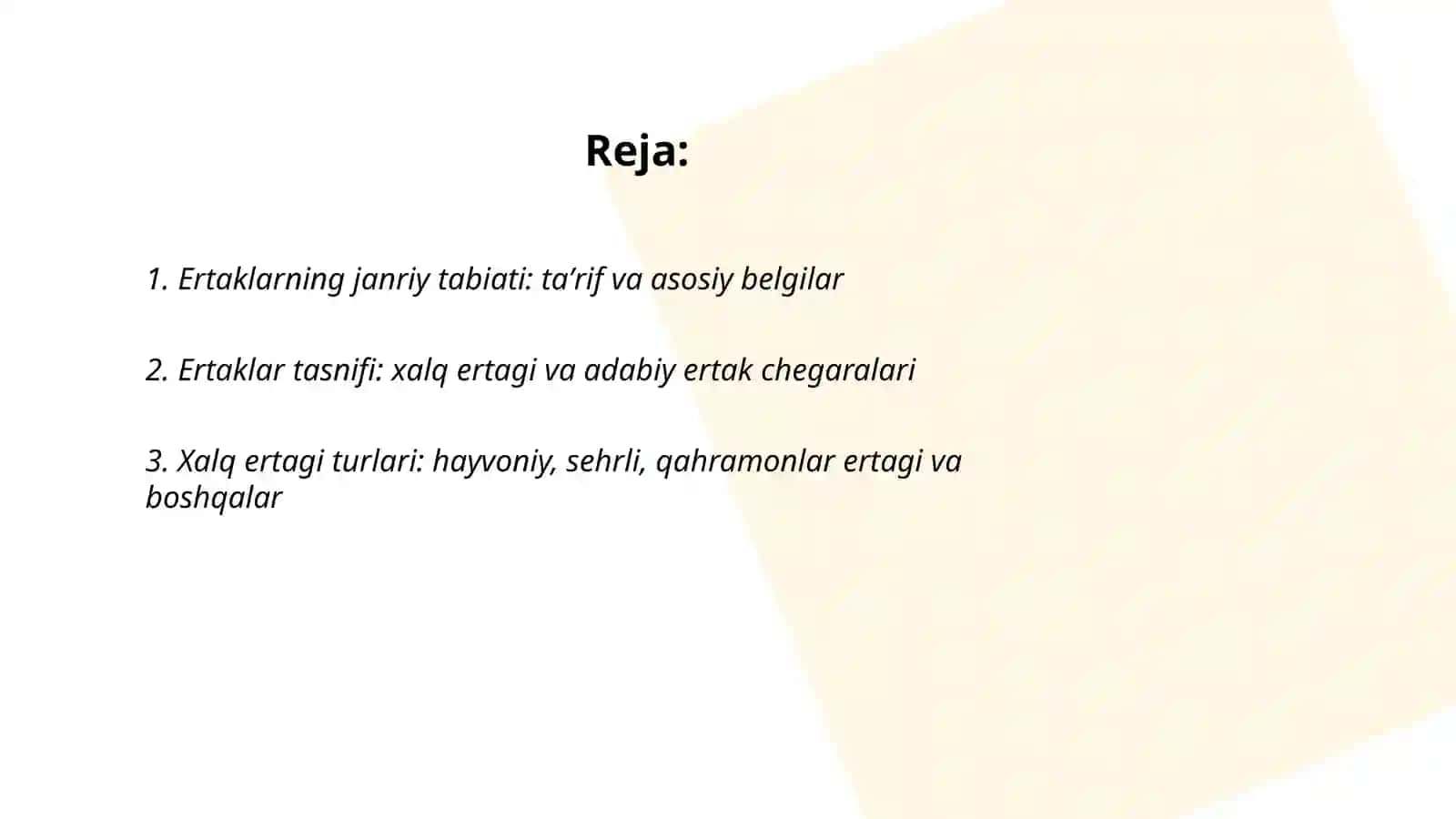 Ertaklarning janriy tabiati 2