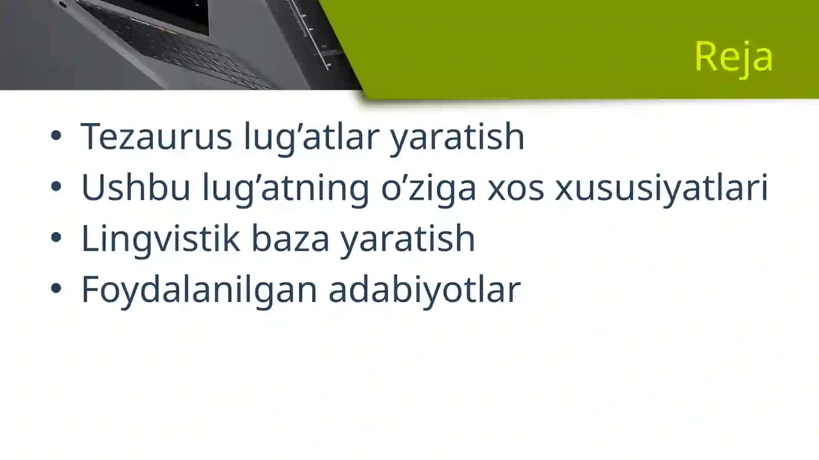 O’zbekcha tezaurus lug’atini yaratish 2