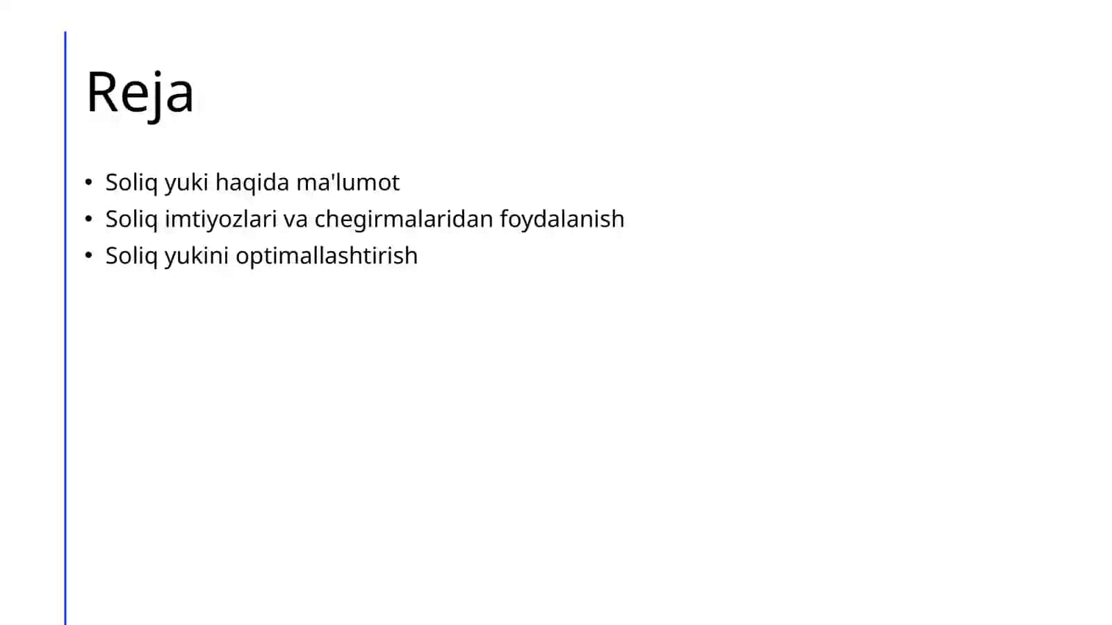 Soliq yuki va uni optimallashtirish 2