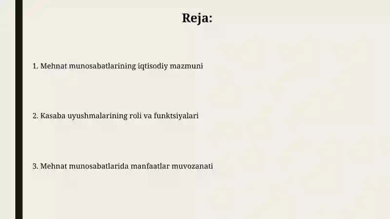 Mehnat munosabatlarining iqtisodiy mazmuni 2