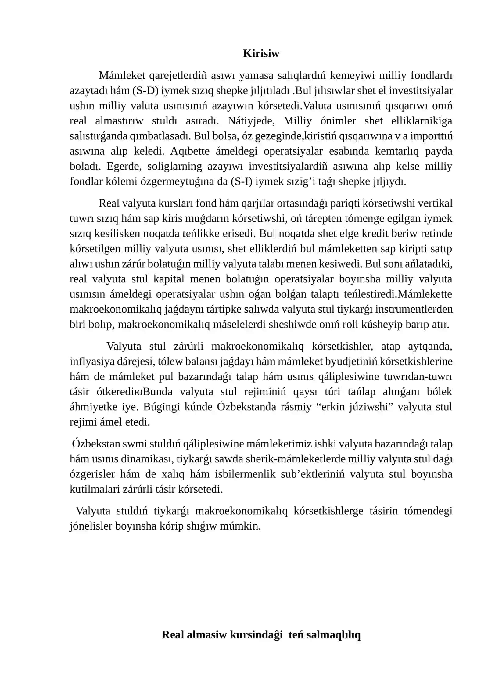 Makroekonomikalıq siyasattiñ real valyuta kursina tàsiri 2