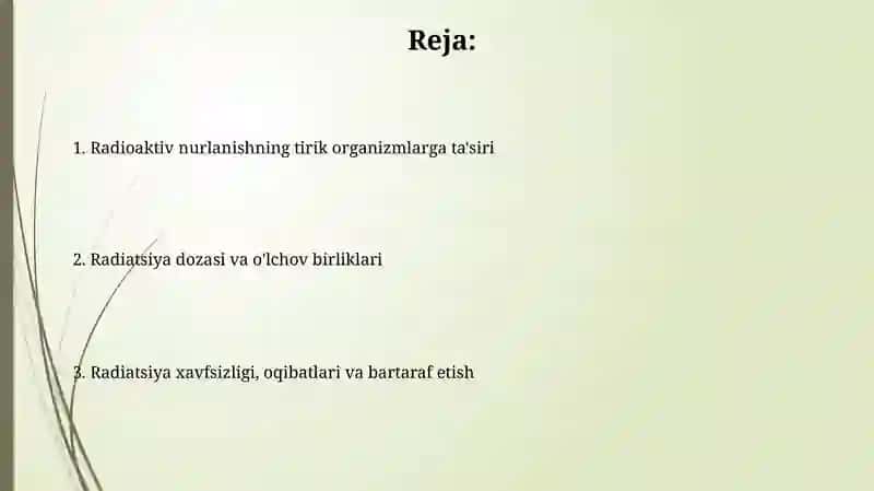 Radioaktiv nurlanishning tirik organizmlarga ta'siri 2