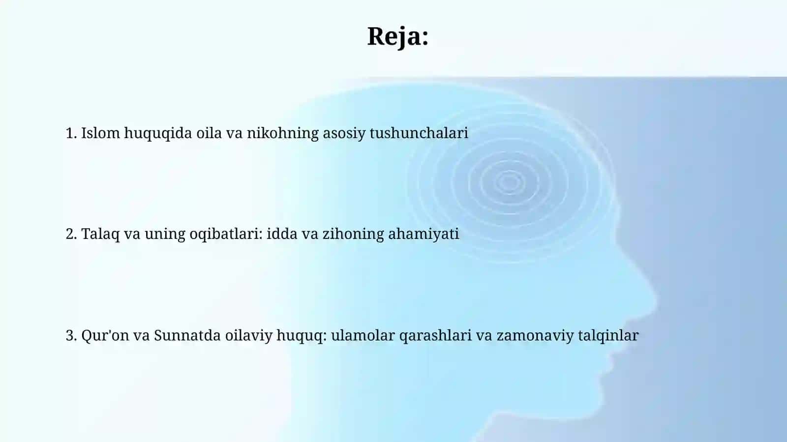 Islom huquqshunosligida oila, nikoh, taloq, idda, zihortushunchalarinitariflash 2