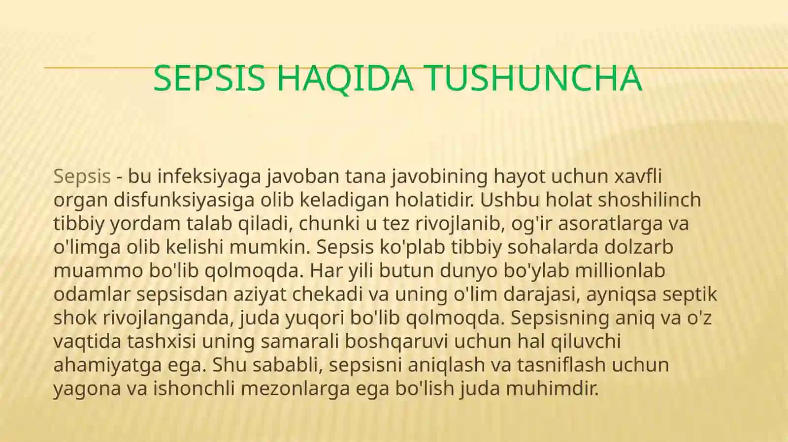 Sepsisning zamonaviy tasnifi 2