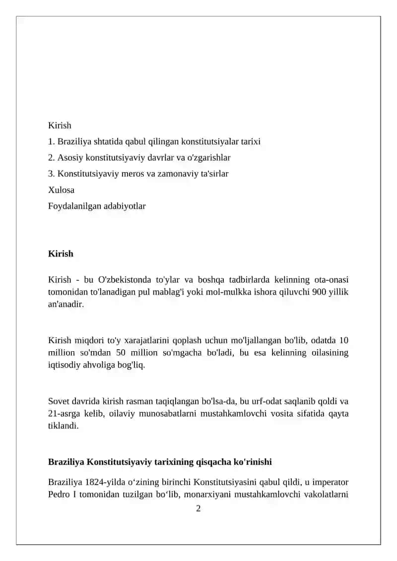 Jahonda qabul qilingan Konstitutsiyalar tarixi 2