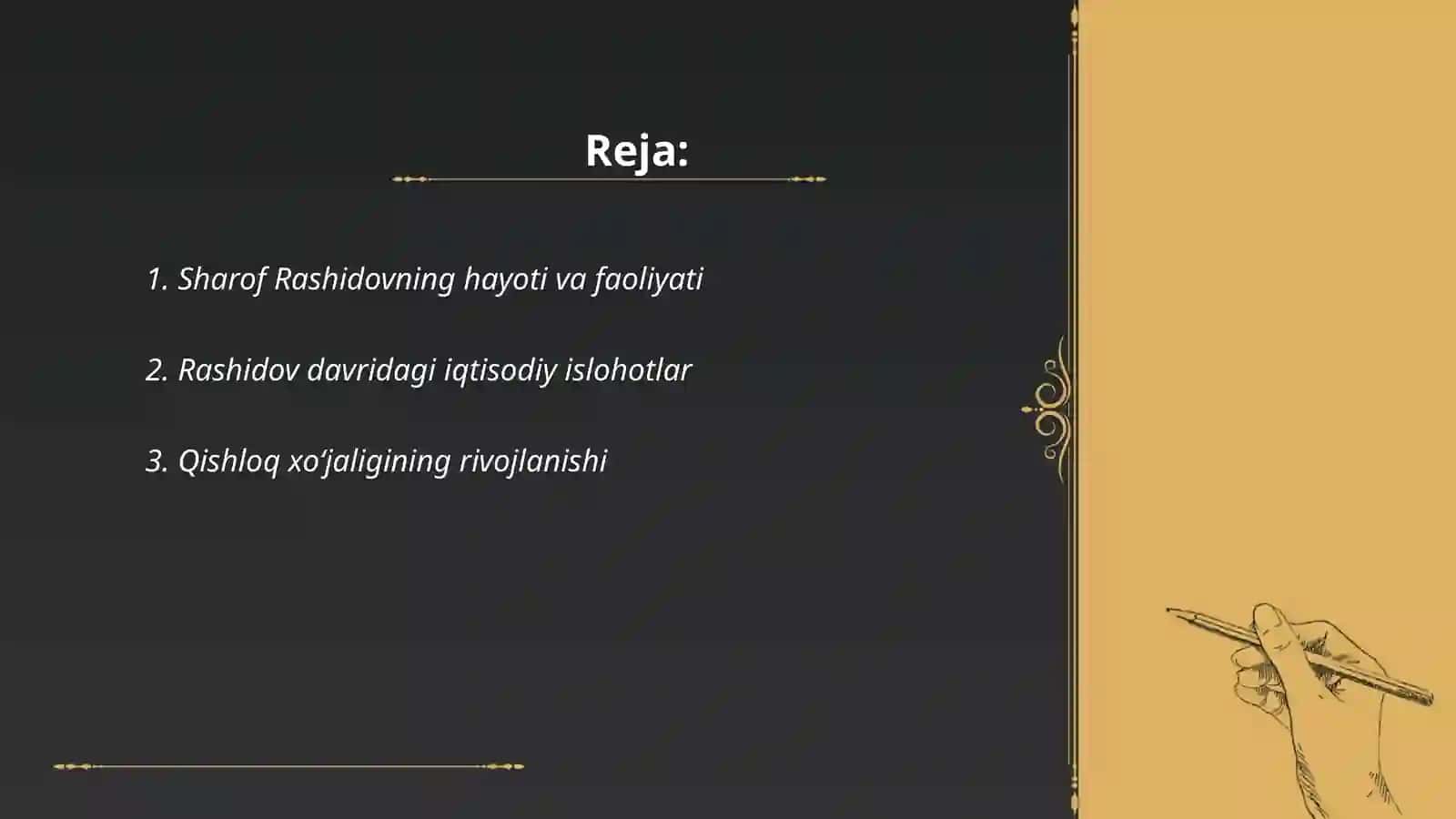 Sharof Rashidovning hayoti va faoliyati 2