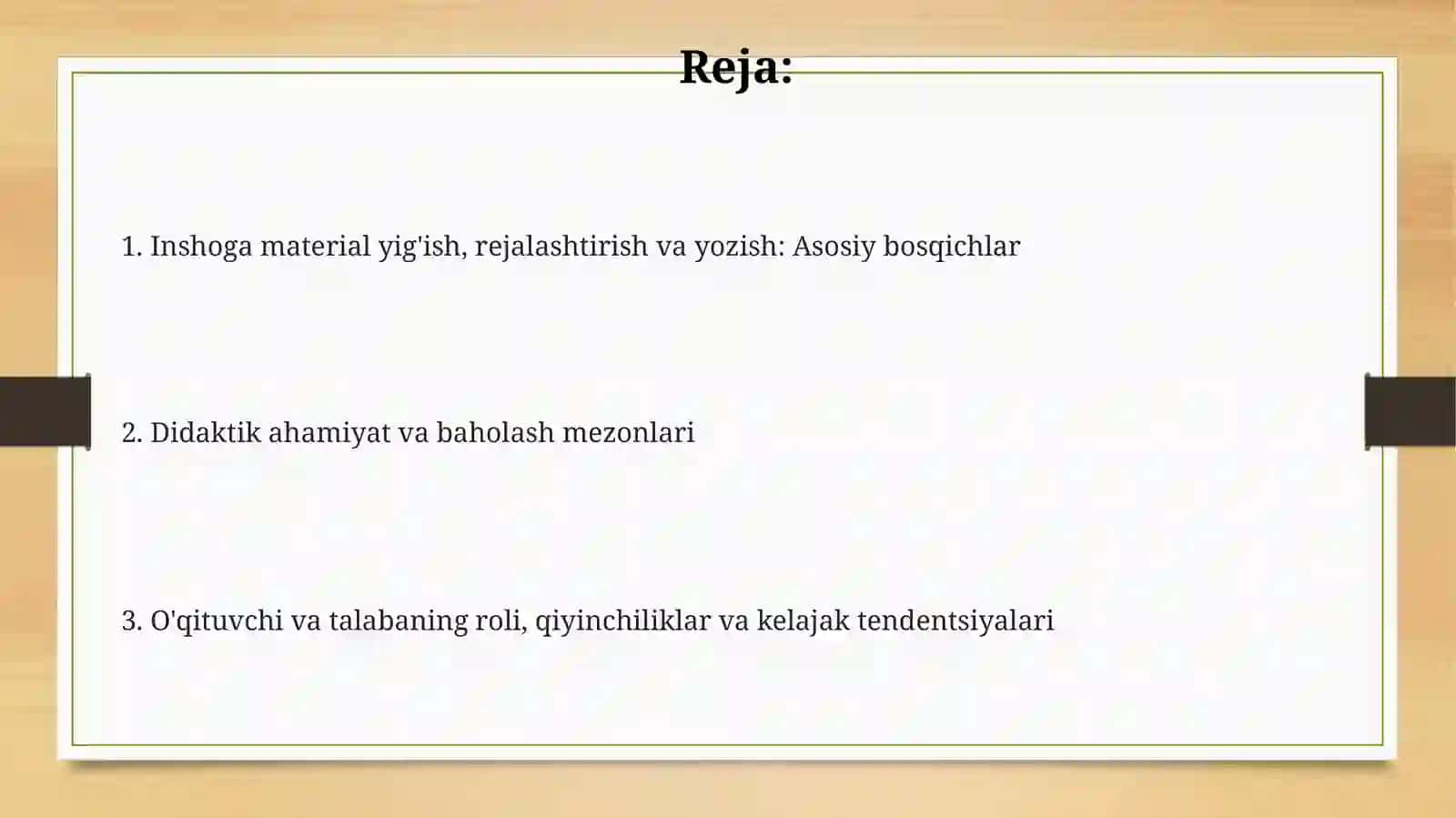 Inshoga material yig'ish, rejalashtirish va yozish: Asosiy bosqichlar 2