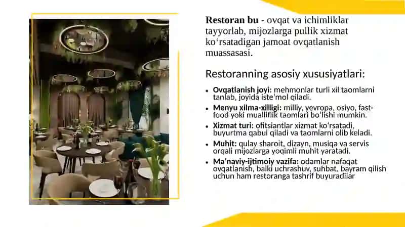 RESTORAN arxitekturasi 2