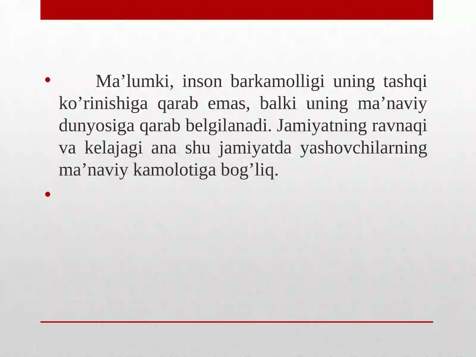 MANAVIY TARBIYAGA OID QARASHLAR 2