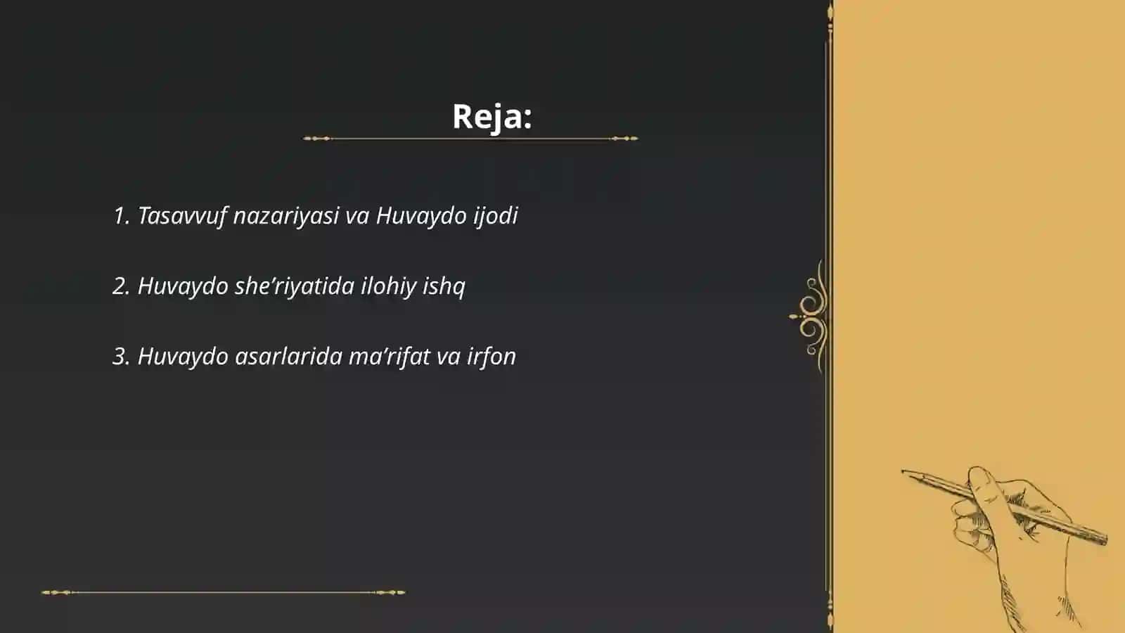 Huvaydo ijodida tasavvufiy timsollar olami 2
