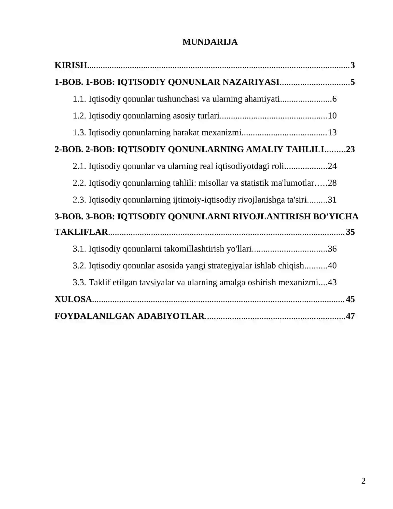 Iqtisodiy qonunlar va ularning harakat etish mexanizmi 2