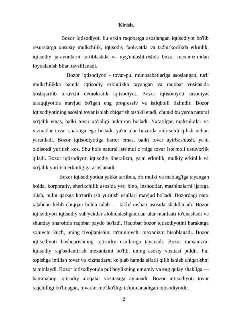 Bozor iqtisodiyoti 2