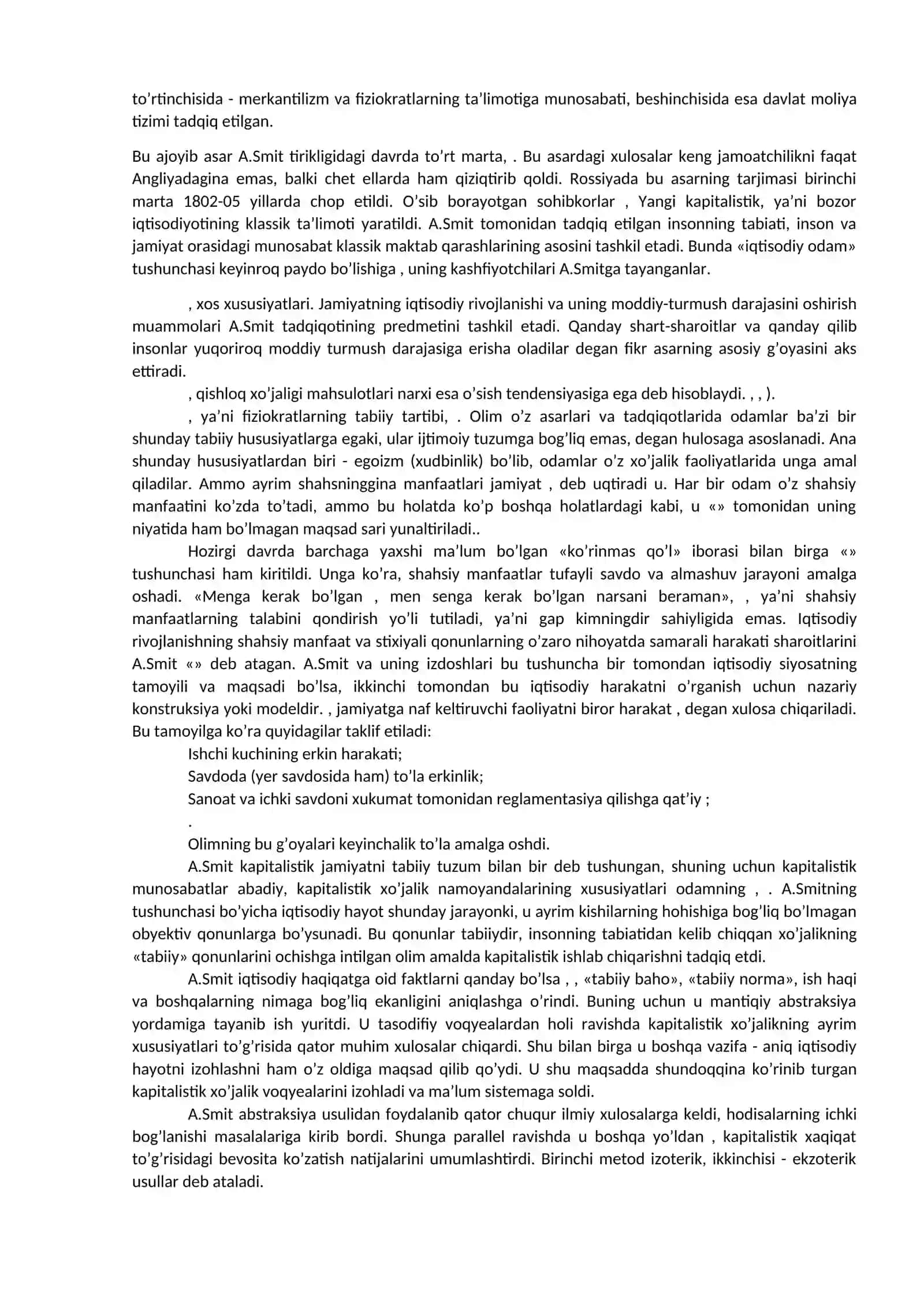 KLASSIK IQTISODIY MAKTABNING TO’LA SHAKLLANISHI. A.SMIT VA D. RIKARDOLARNING IQTISODIY TA’LIMOTLARI 2