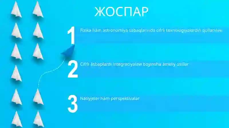 Fizika hám astronomiya sabaqlarında cifrlı texnologiyalardıń qollanılıwı 2