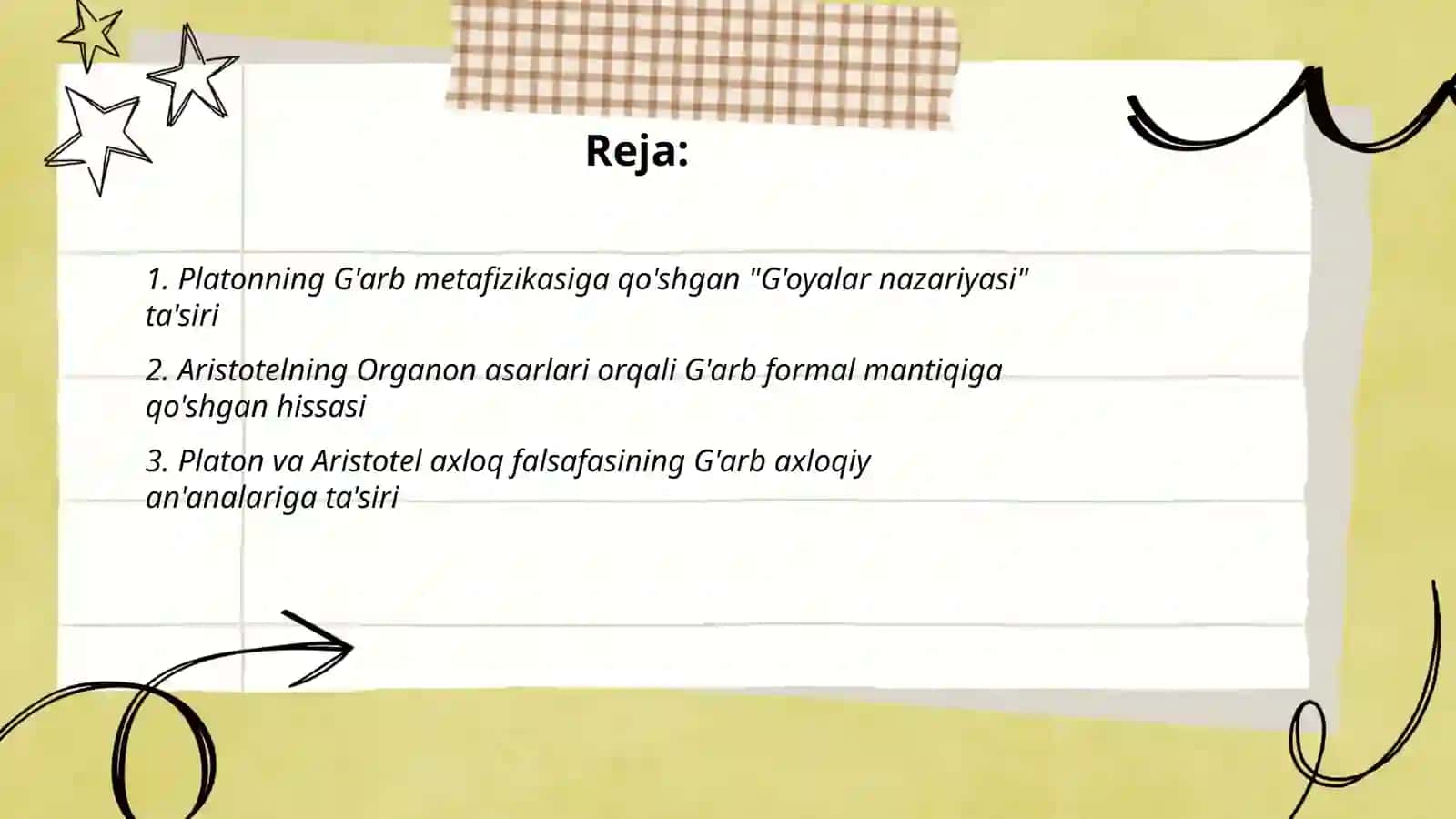Platon va Aristotel falsafasini G'arb falsafiy rivojiga qo'shgan eng muhim hissasi nimada 2