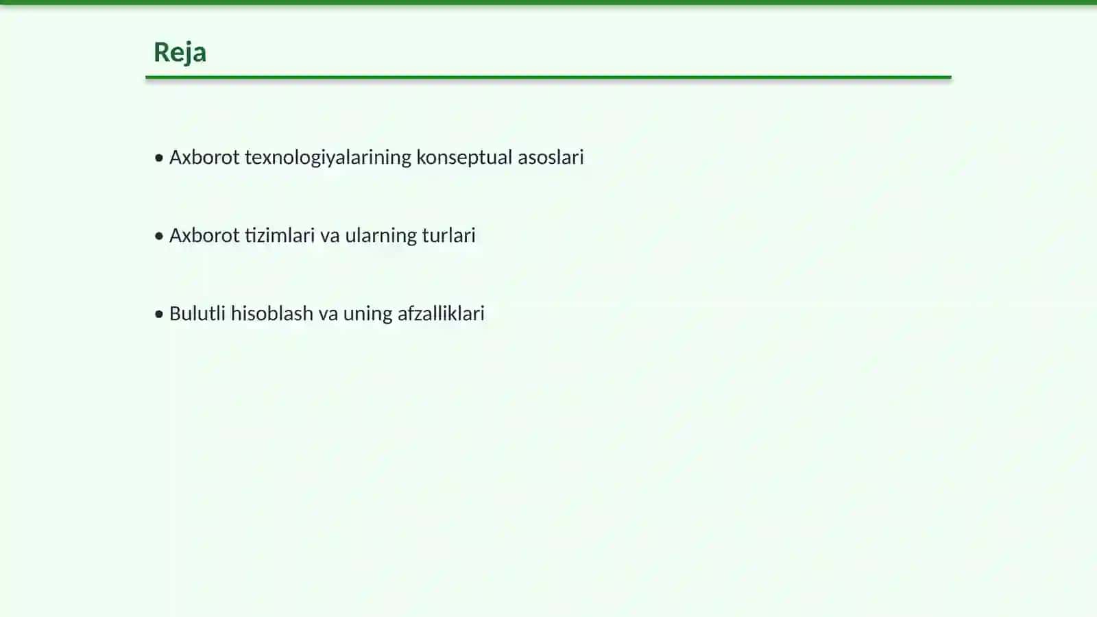 Axborot texnologiyalarining infratuzilmasi 2