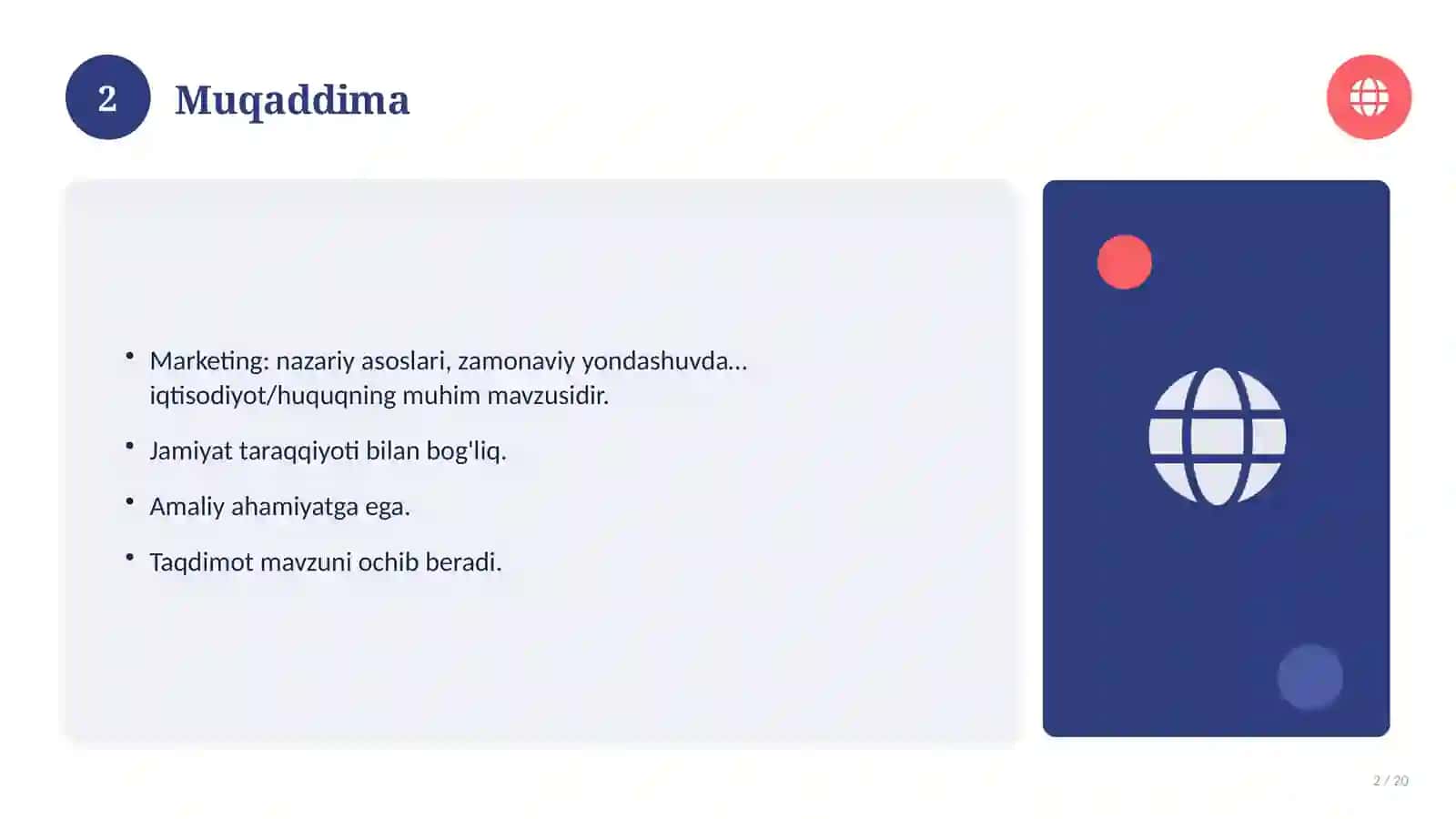 Marketing: nazariy asoslari, zamonaviy yondashuvda (Esse) 2