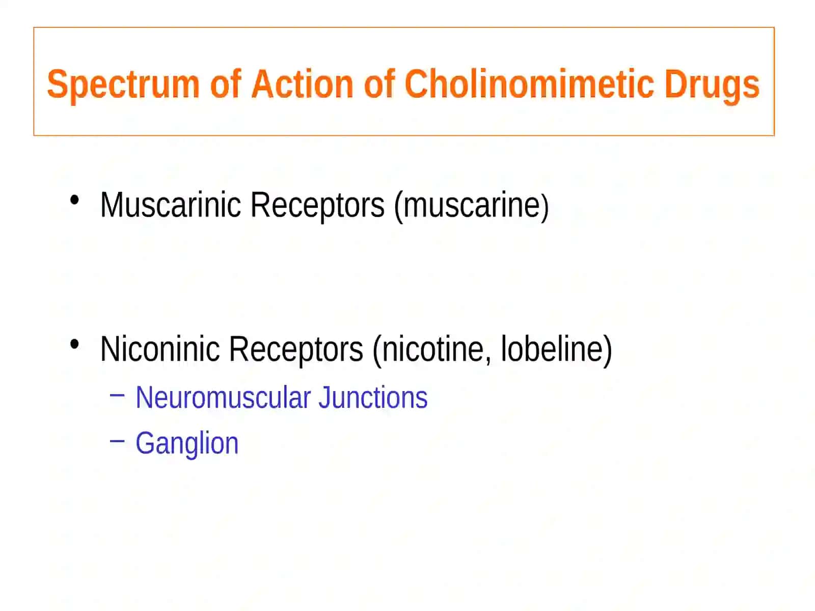 Cholinoceptor-Activating & Cholinesterase-inhibiting Drugs 2