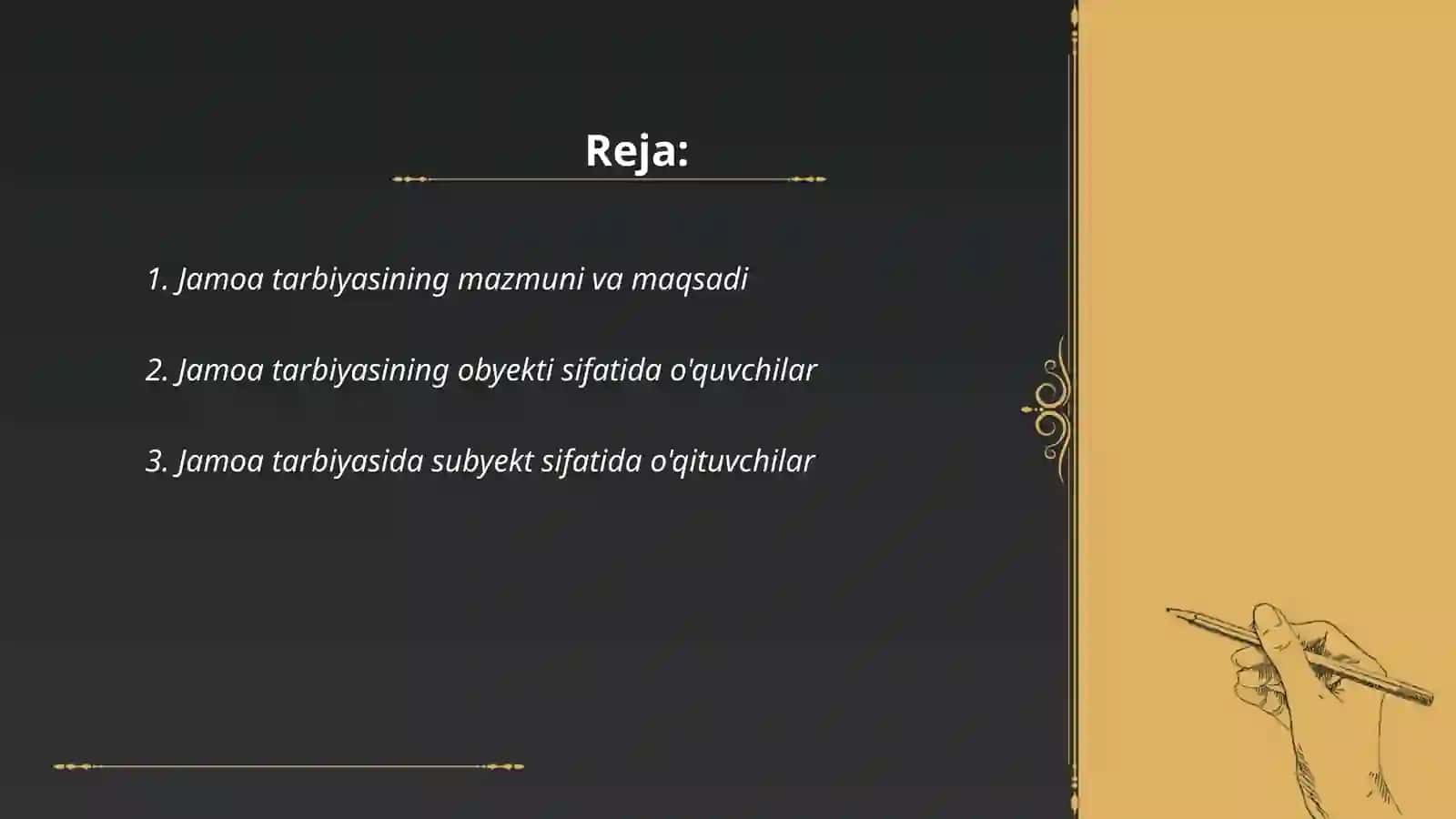 Jamoa tarbiya obyekti va subyekti 2