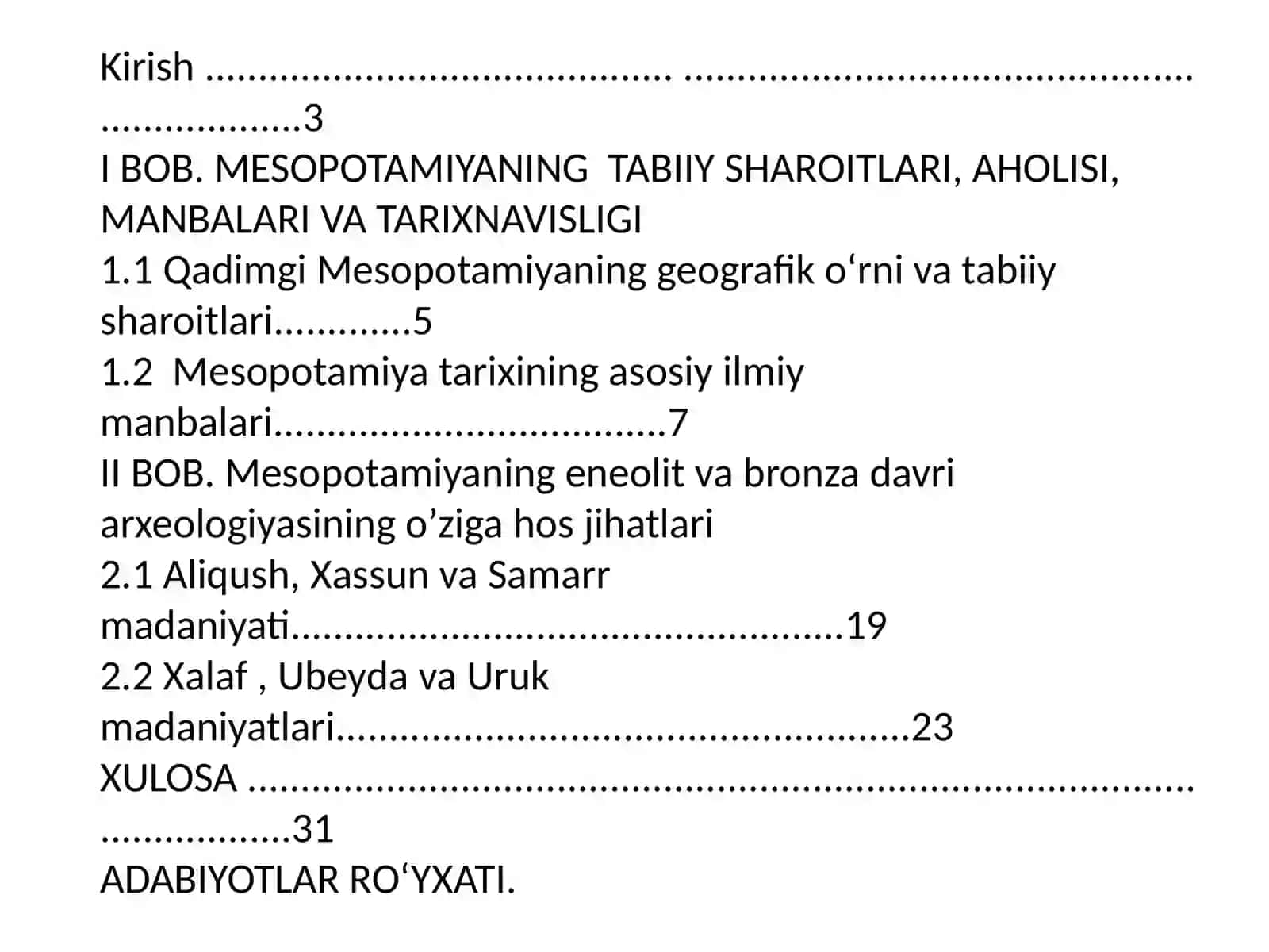 Mesopotamiyaning eneolit va bronza davri arxeologiyasi 2